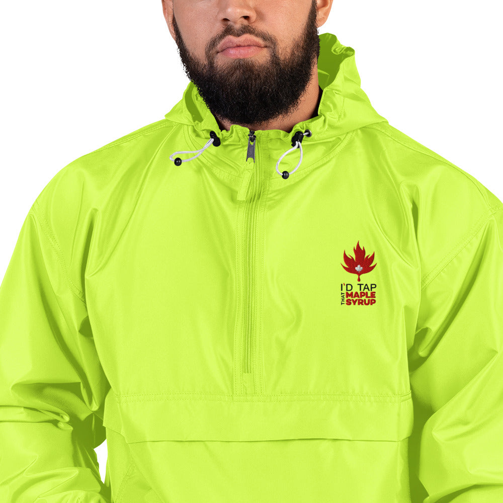 Tupperware Jacket Embroidered Champion Packable Jacket – I'd Tap That Maple Syrup